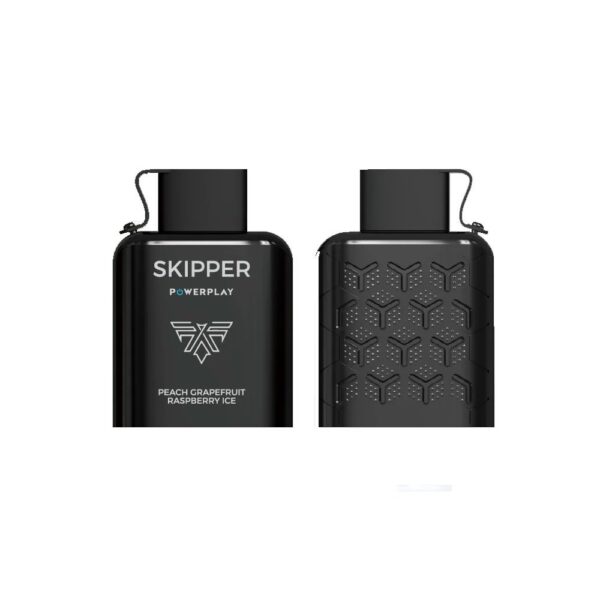 Skipper Powerplay Prefilled Pod – Peach Grapefruit Raspberry Ice – 50mg – 16000 Puffs

This prefilled vape has a magnetic pod system for easy use and a sleek, durable design. It delivers a refreshing vape juice of peach, grapefruit, and raspberry with an icy touch and contains 50mg salt nic for a strong nicotine hit. With 16,000 puffs and dual mesh coil technology, it ensures long-lasting, smooth vaping. It also features a hidden LED display for battery life and two power modes: Normal (16W) and Turbo (21W) for customized vaping.