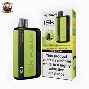 LEMON PASSION FRUIT + LEMON LIME - New IVG FUSION 2 IN 1 DISPOSABLE 15000 PUFFS 20MG